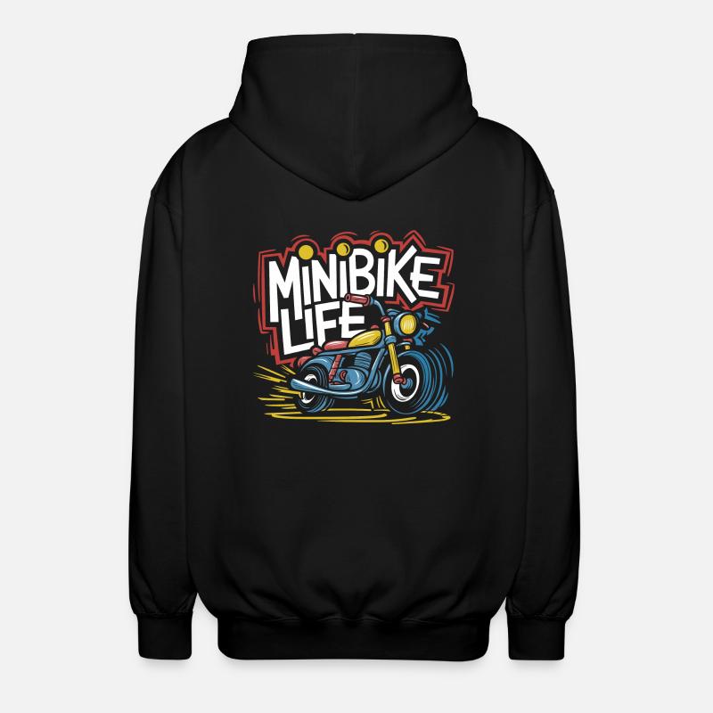 Passion for minibikes - Unisex Hooded Jacket - black