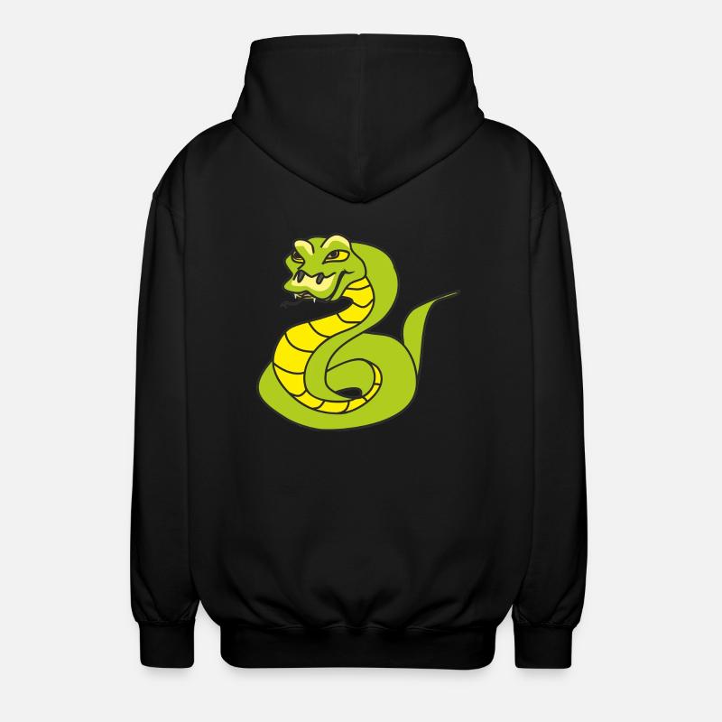 Serpent vert - Veste à capuche unisexe - noir