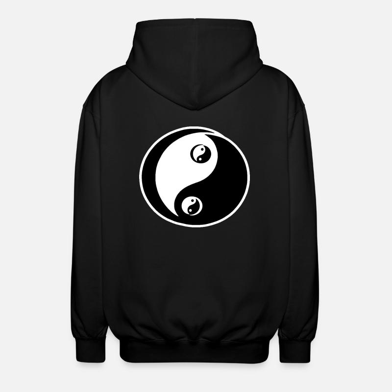 Yin Yang - Unisex Kapuzenjacke - Schwarz