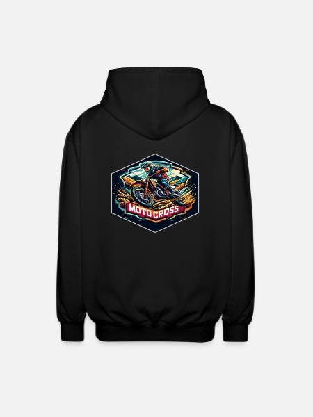 Motocross Logo - Unisex Hooded Jacket - black