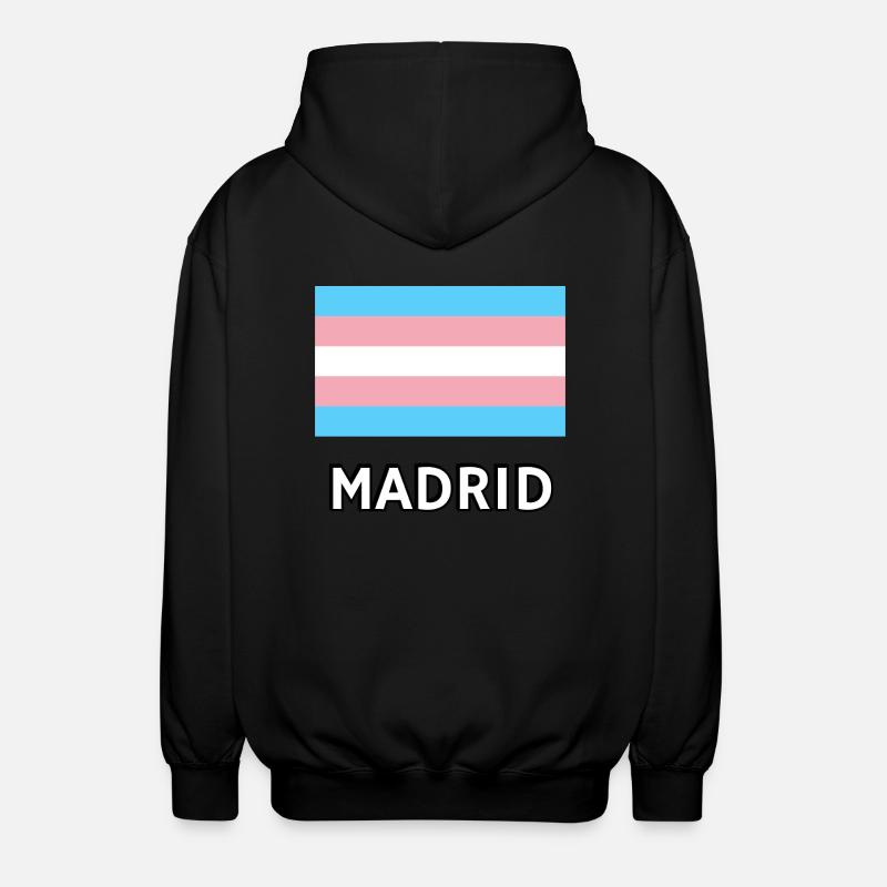 Drapeau Trans Pride Madrid - Veste à capuche unisexe - noir