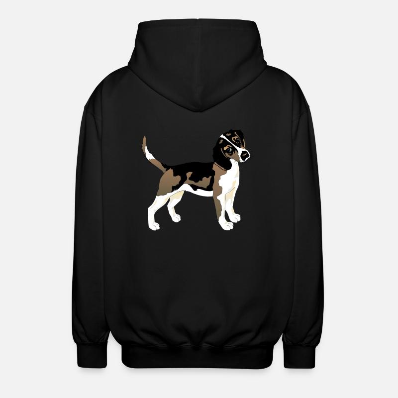 Hund - Unisex Kapuzenjacke - Schwarz