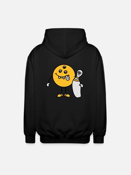Funny Bowling Friends - Unisex Hooded Jacket - black