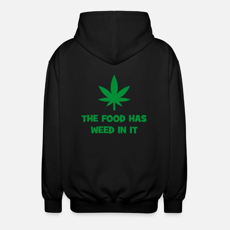 Le cannabis dans les aliments - Veste à capuche unisexe - noir
