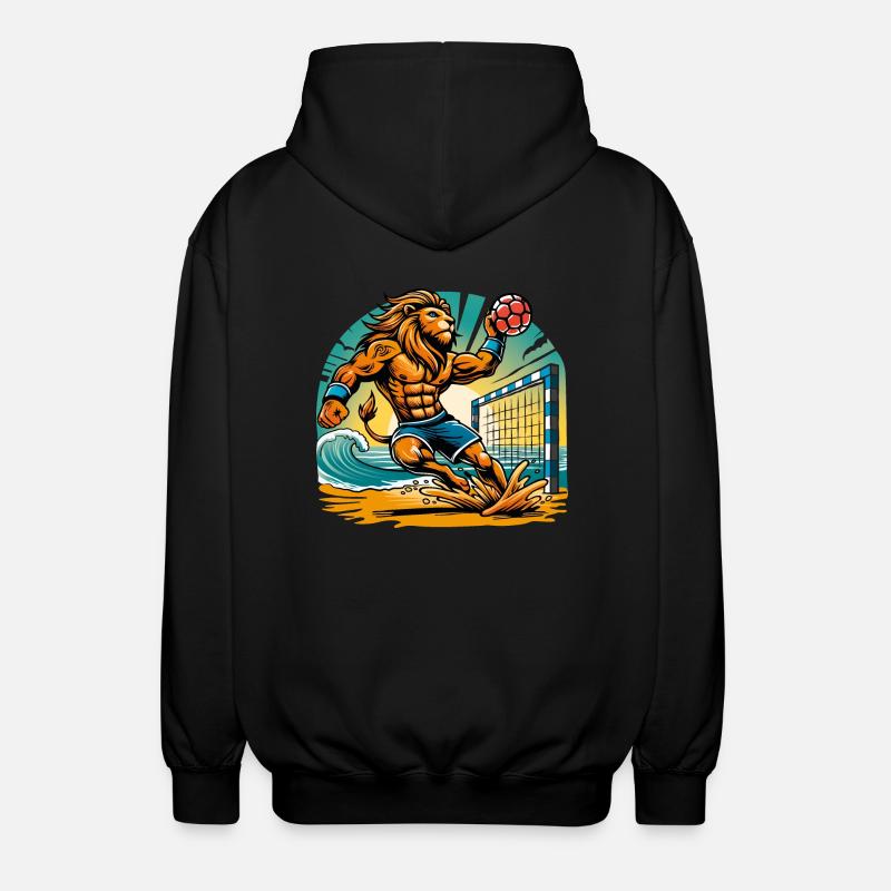 Lion Beach Handball - Veste à capuche unisexe - noir