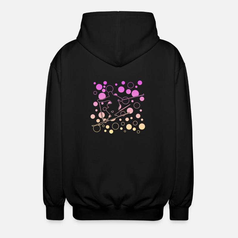 Ski - Unisex Kapuzenjacke - Schwarz