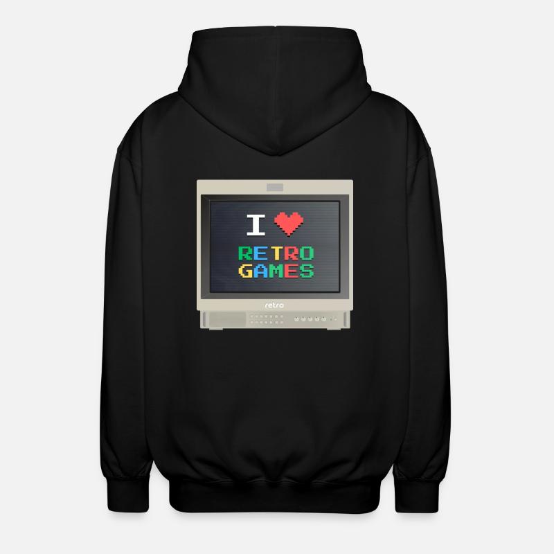 PVM Lover - Retrogames (Beige) - Unisex Kapuzenjacke - Schwarz
