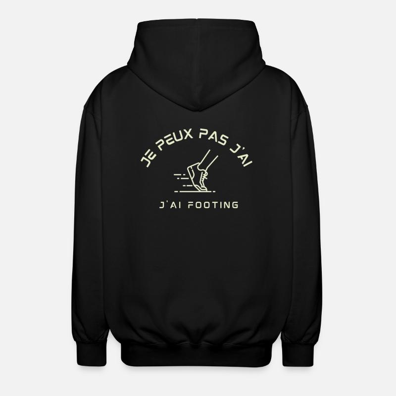 Je peux pas j'ai footing - Veste à capuche unisexe - noir