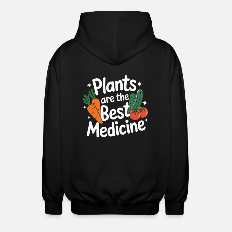 Végétarien Végétalien Végétarien Végétarien - Veste à capuche unisexe - noir