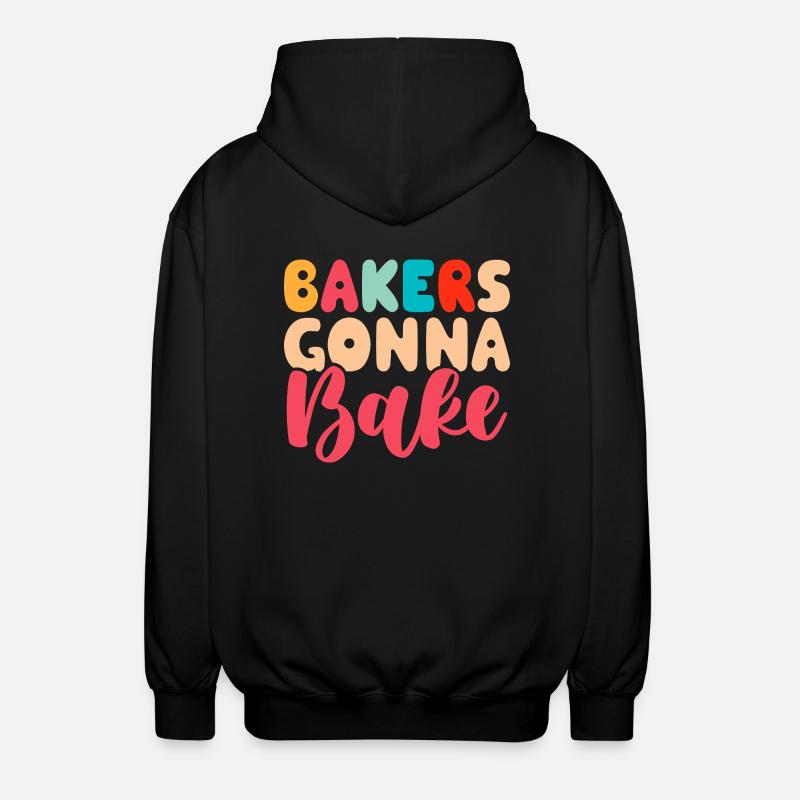 Baking Baker Bakery - Unisex Hooded Jacket - black