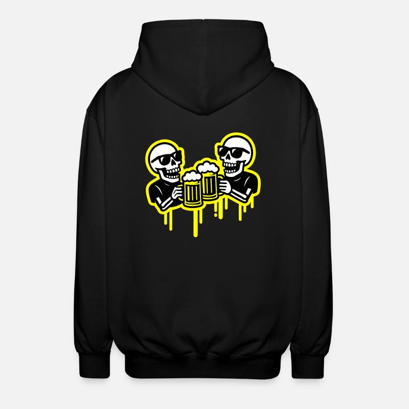 Skeleton Party Beer Team - Veste à capuche unisexe - noir