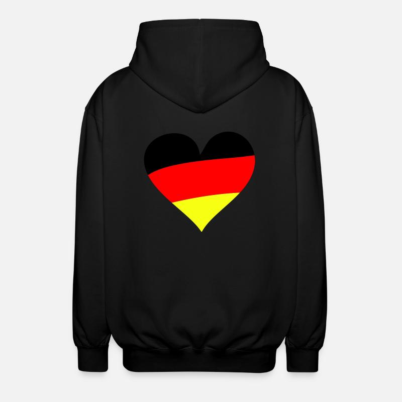 Heart Germany - Unisex Hooded Jacket - black