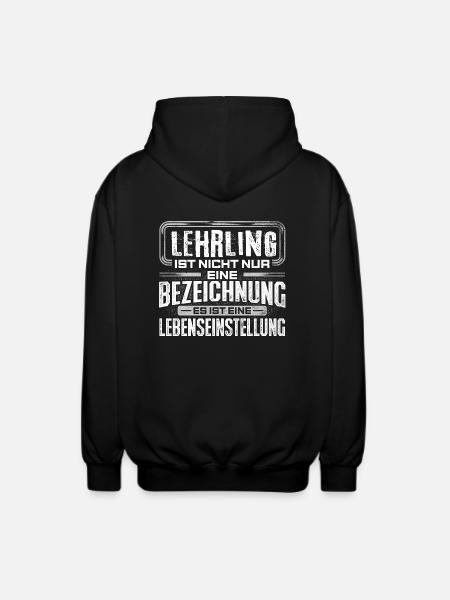 LEHRLING - Leben - Unisex Kapuzenjacke - Schwarz