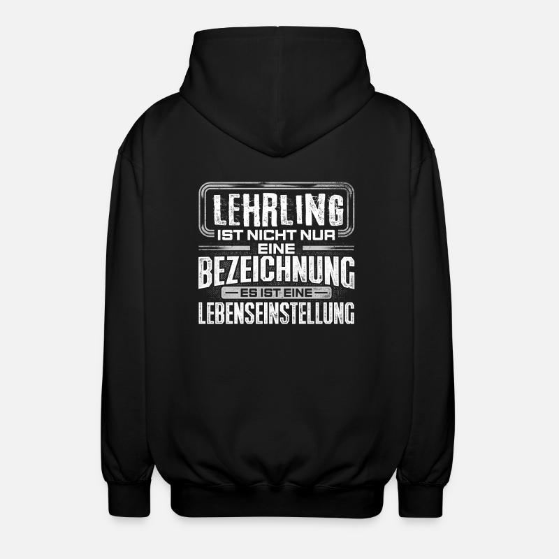 LEHRLING - Leben - Unisex Kapuzenjacke - Schwarz