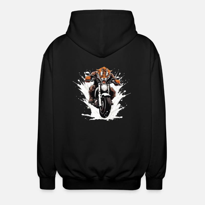 Motard Tiger - Veste à capuche unisexe - noir