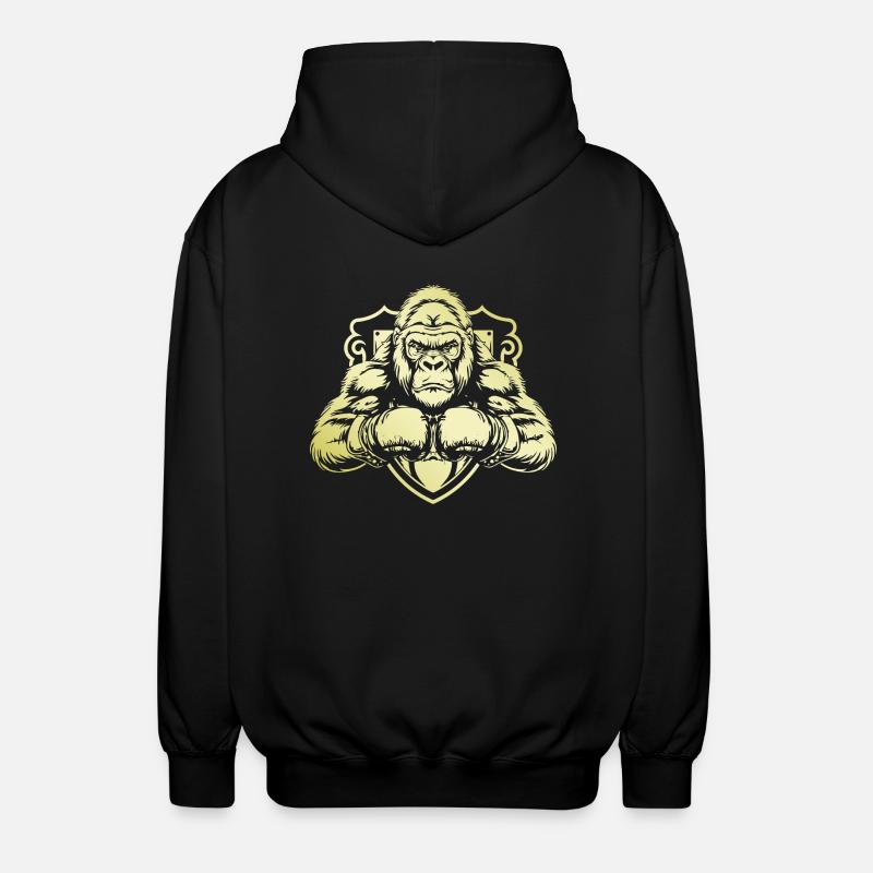 Gorilla Boxer - Unisex Kapuzenjacke - Schwarz
