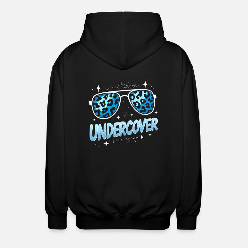 Undercover Speech - Sunglasses Design - Unisex Hooded Jacket - black