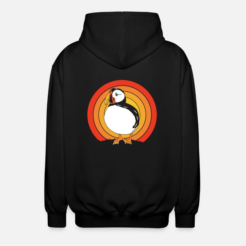 Papageientaucher Puffin - Unisex Kapuzenjacke - Schwarz