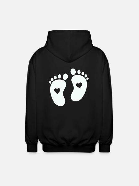 Baby feet - Unisex Hooded Jacket - black