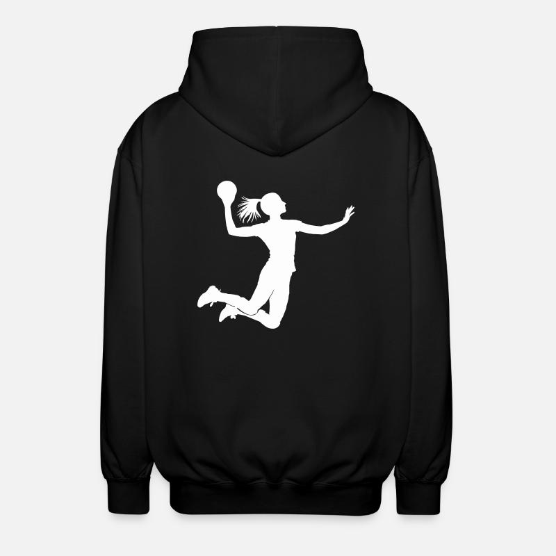 Handball féminin - Veste à capuche unisexe - noir