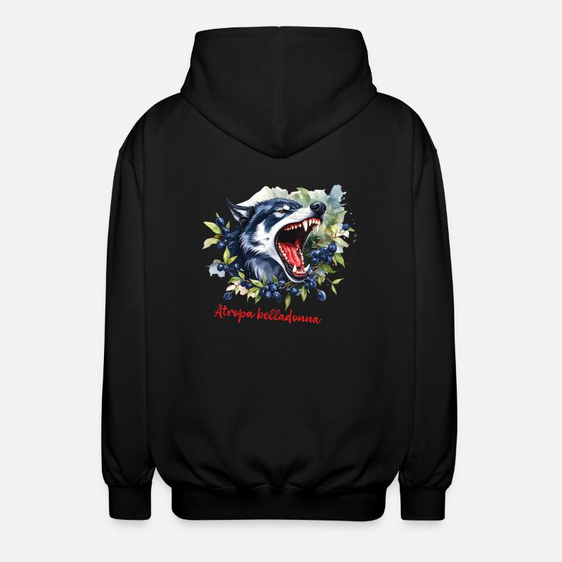 Wolfsbeere – Atropa belladonna - Unisex Kapuzenjacke - Schwarz