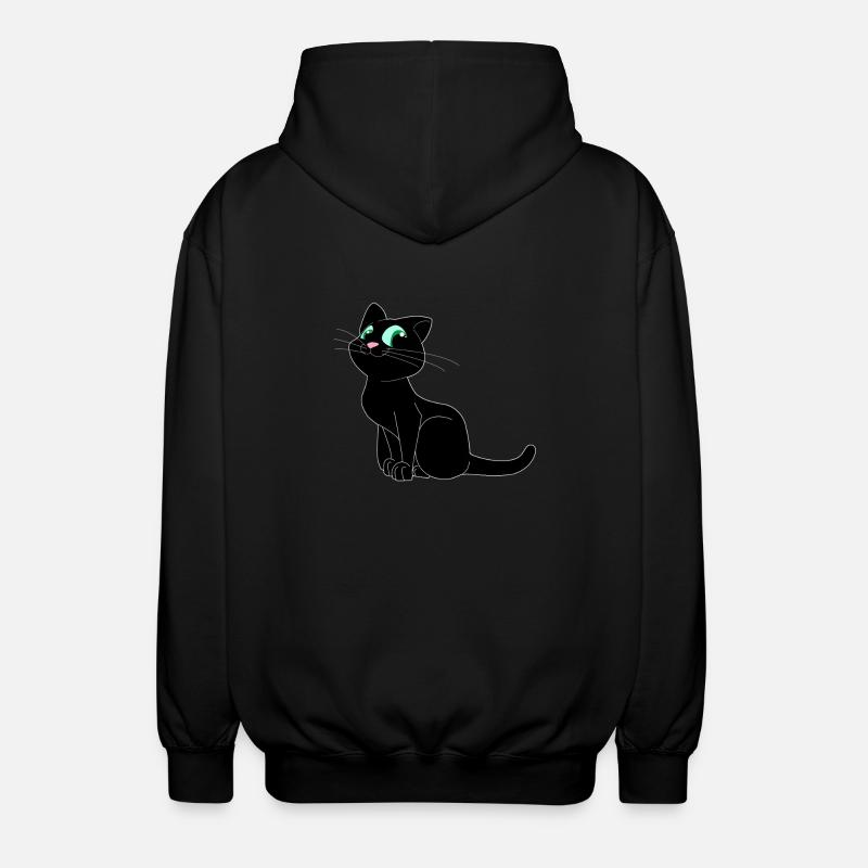 Katze - Unisex Kapuzenjacke - Schwarz