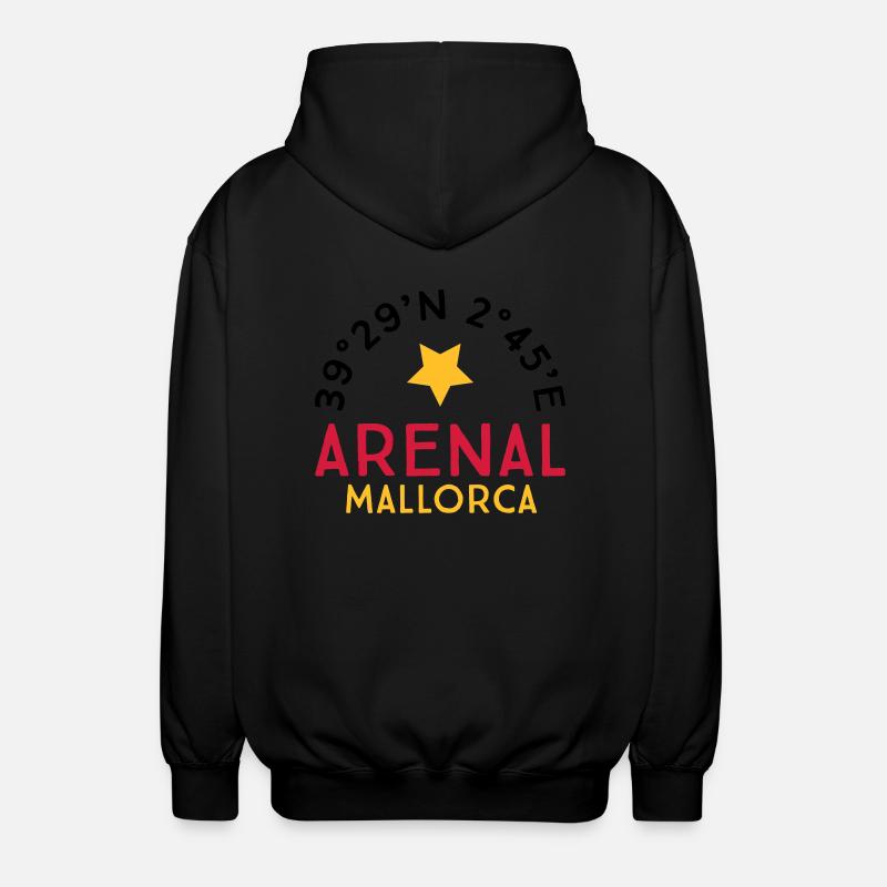 Arenal Mallorca - Unisex Kapuzenjacke - Schwarz