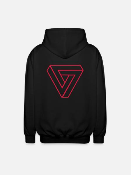 Infinity Triangle - Unisex Hooded Jacket - black