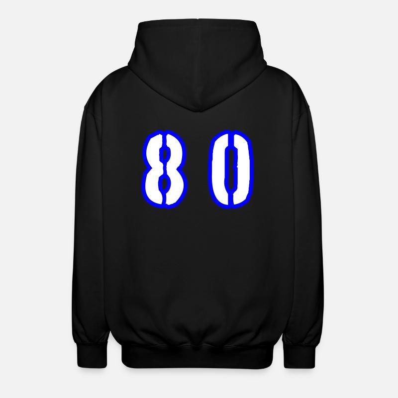 Symbole numérique 80 - Veste à capuche unisexe - noir