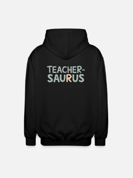 Teacher-saurus 9 - Unisex Kapuzenjacke - Schwarz