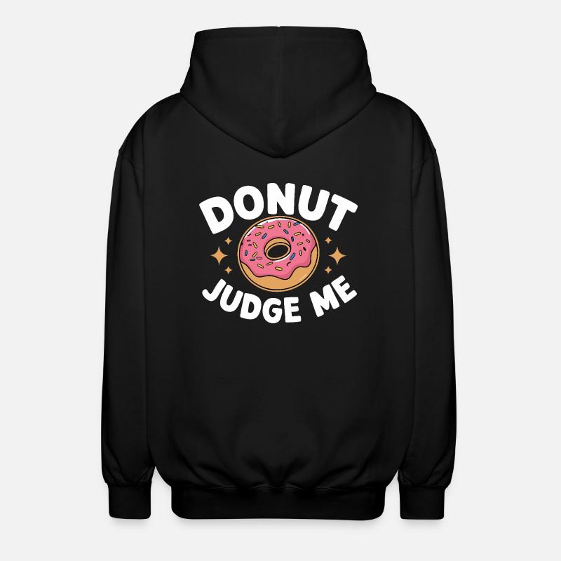 Donut Donuts Candy Bagel - Unisex Hooded Jacket - black