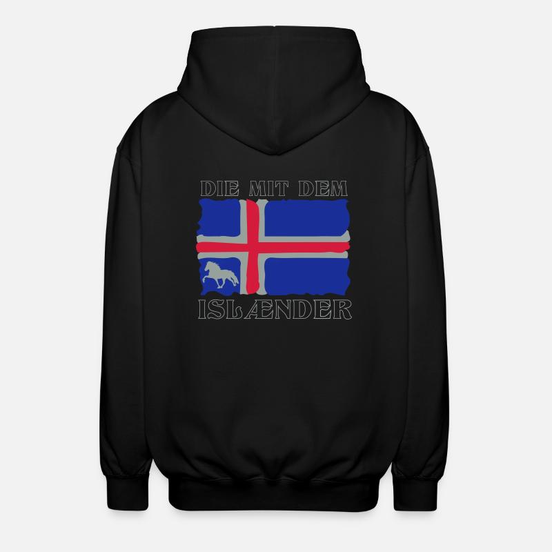 Die mit dem Isländer - Unisex Kapuzenjacke - Schwarz