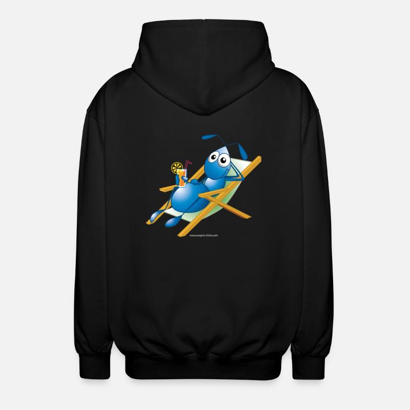 Ant in a deck chair - Veste à capuche unisexe - noir