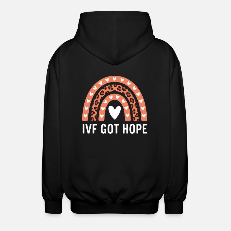 IVF – Never lose hope - Unisex Hooded Jacket - black
