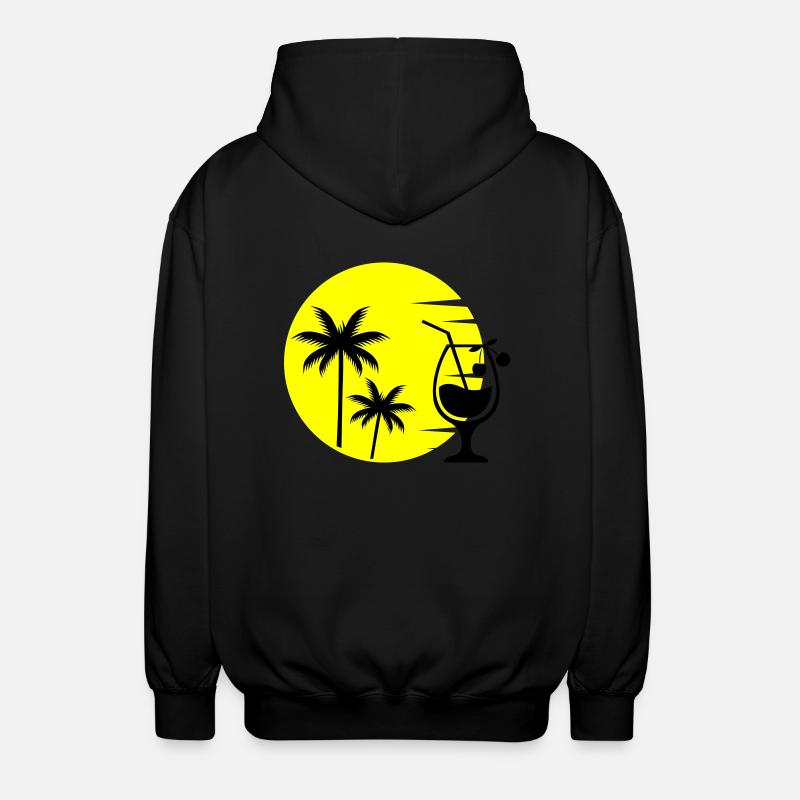 cocktail sunset - Unisex Kapuzenjacke - Schwarz