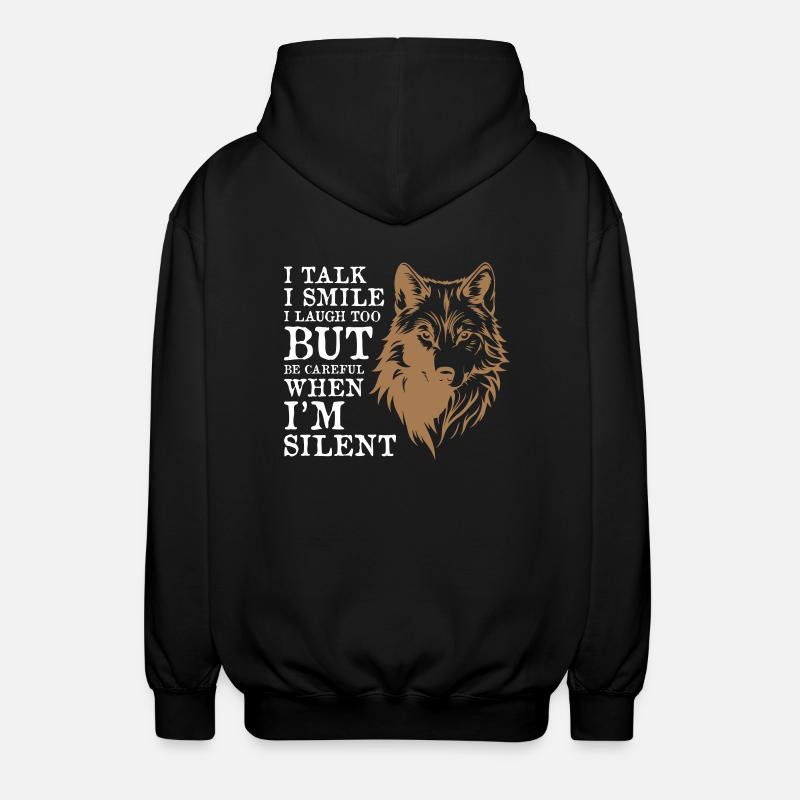 Cool Wolf - Unisex Kapuzenjacke - Schwarz