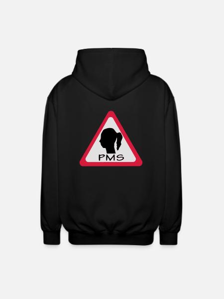 pms warning - Unisex Hooded Jacket - black