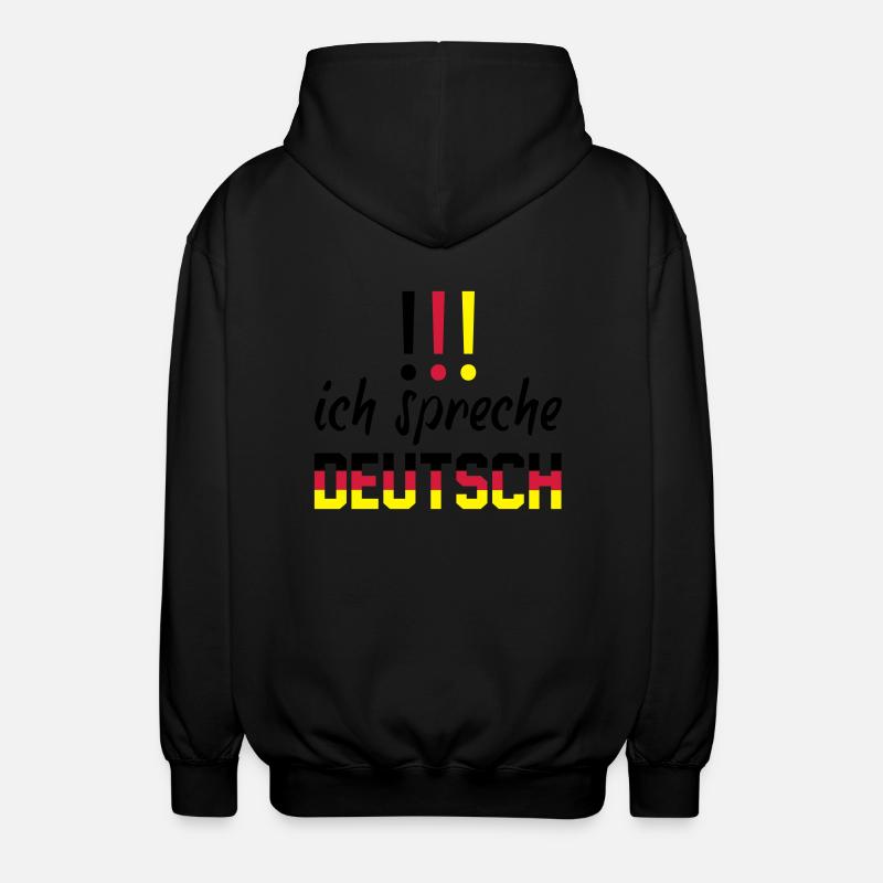 ich_spreche_deutsch - Unisex Kapuzenjacke - Schwarz