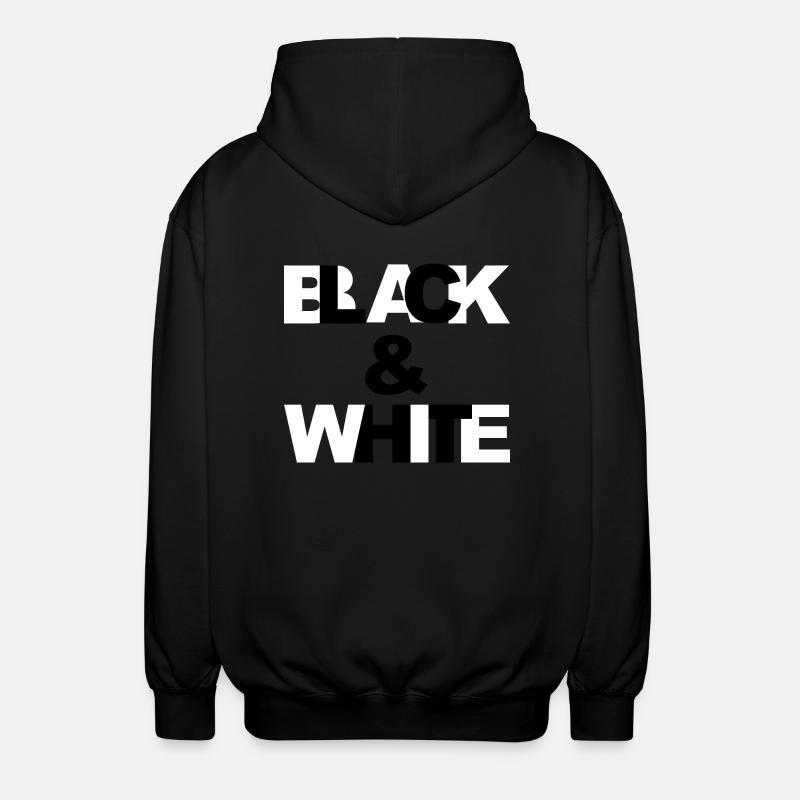 Black & White - Unisex Kapuzenjacke - Schwarz
