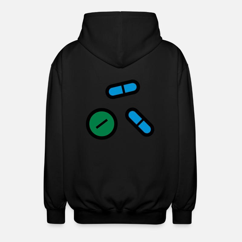 Pilules, médicaments, médicaments, médicaments - Veste à capuche unisexe - noir