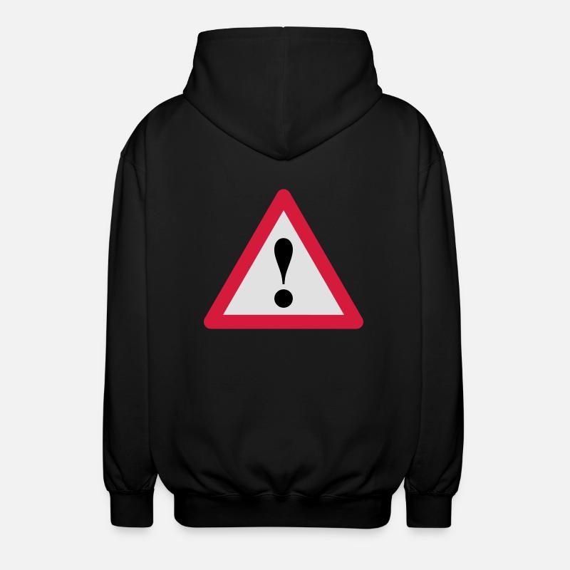 Schild Ausrufezeichen - Unisex Kapuzenjacke - Schwarz