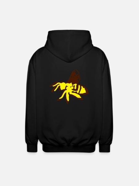 Honey Bee insect art -1 - Unisex Hooded Jacket - black