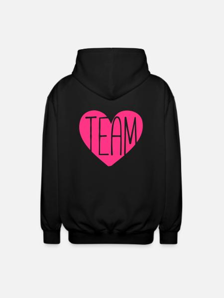 heart team - Unisex Kapuzenjacke - Schwarz