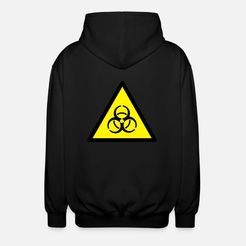Warnung vor Biogefährung - Unisex Kapuzenjacke - Schwarz