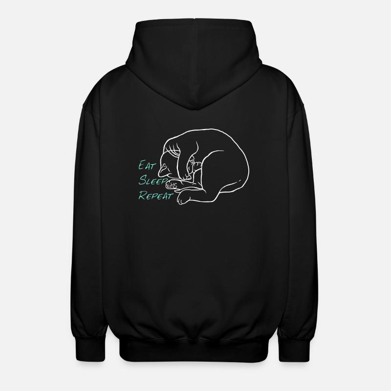 Manger dormir répéter - Veste à capuche unisexe - noir