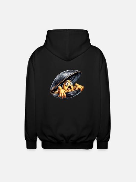 moule apeurée - Veste à capuche unisexe - noir