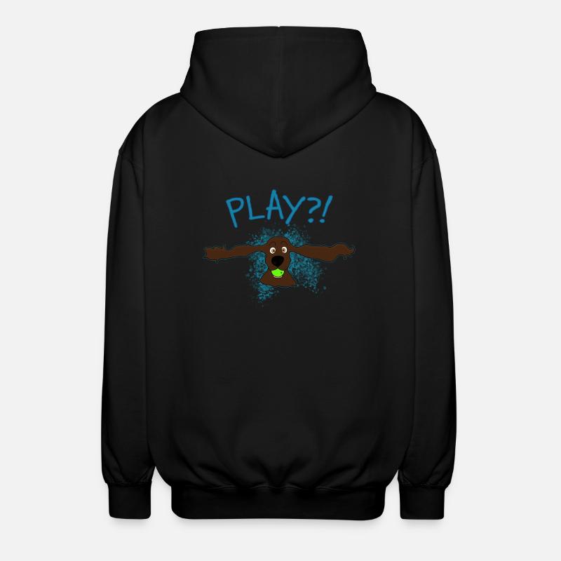 Cocker Spaniel Play ?! - Unisex Hooded Jacket - black