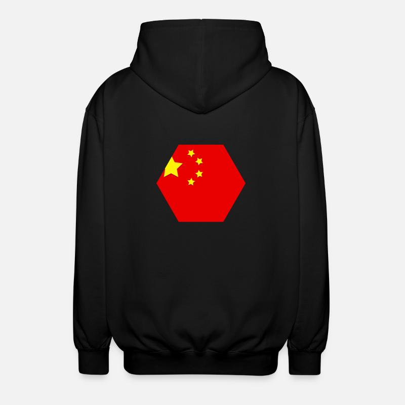 Drapeau de la Chine - Veste à capuche unisexe - noir