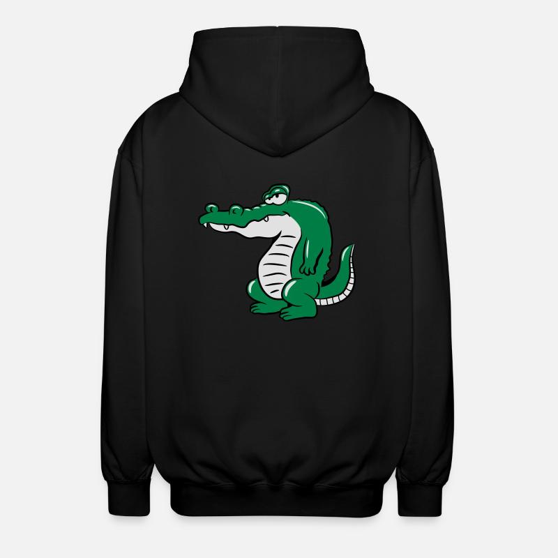 Krokodil kopf - Unisex Kapuzenjacke - Schwarz