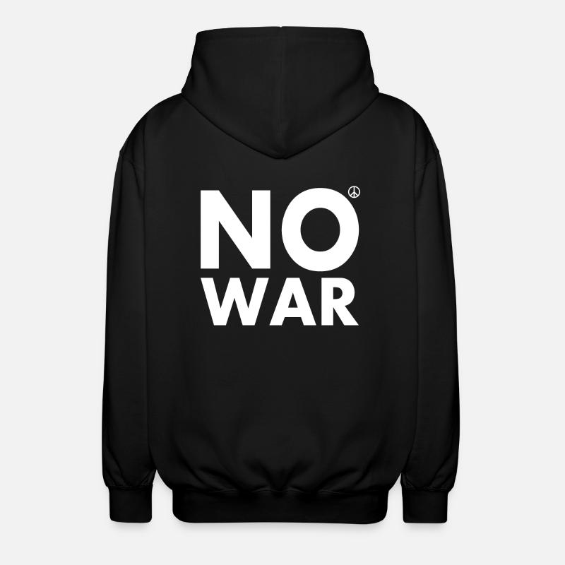 No war - Unisex Kapuzenjacke - Schwarz